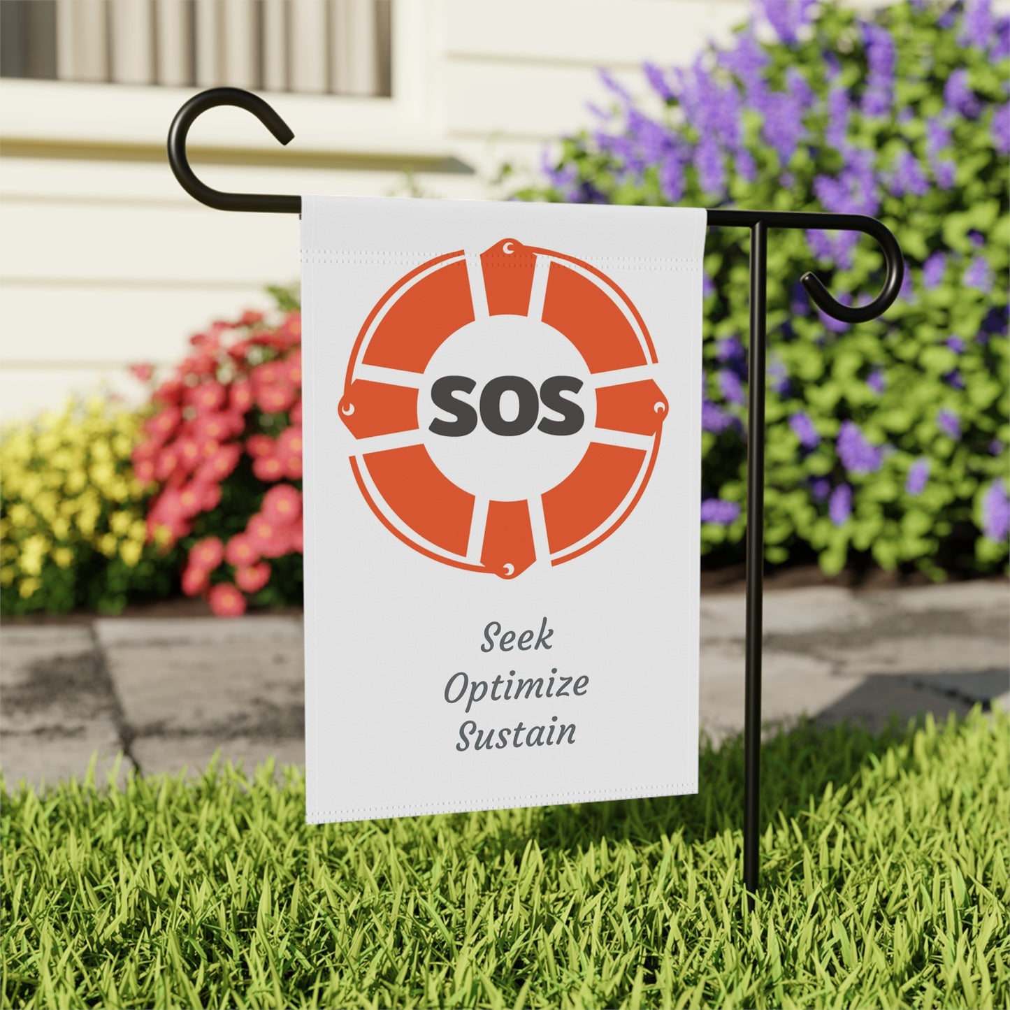 SOS Garden Flag 12" x 18"