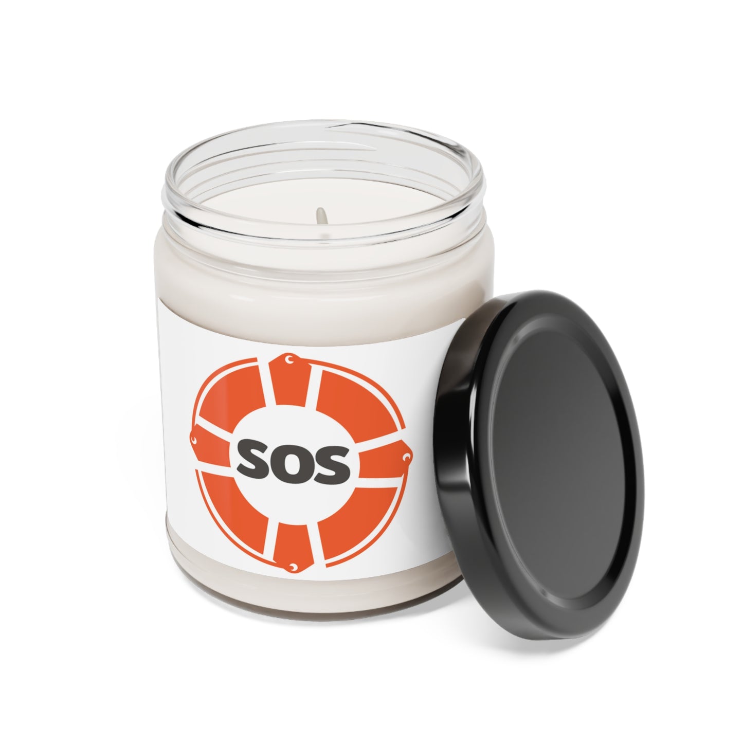 SOS logo Scented Soy Candle, 9oz