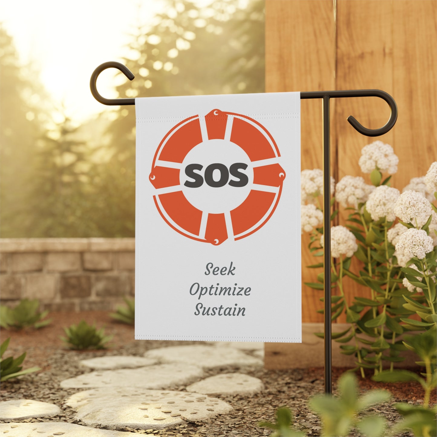 SOS Garden Flag 12" x 18"
