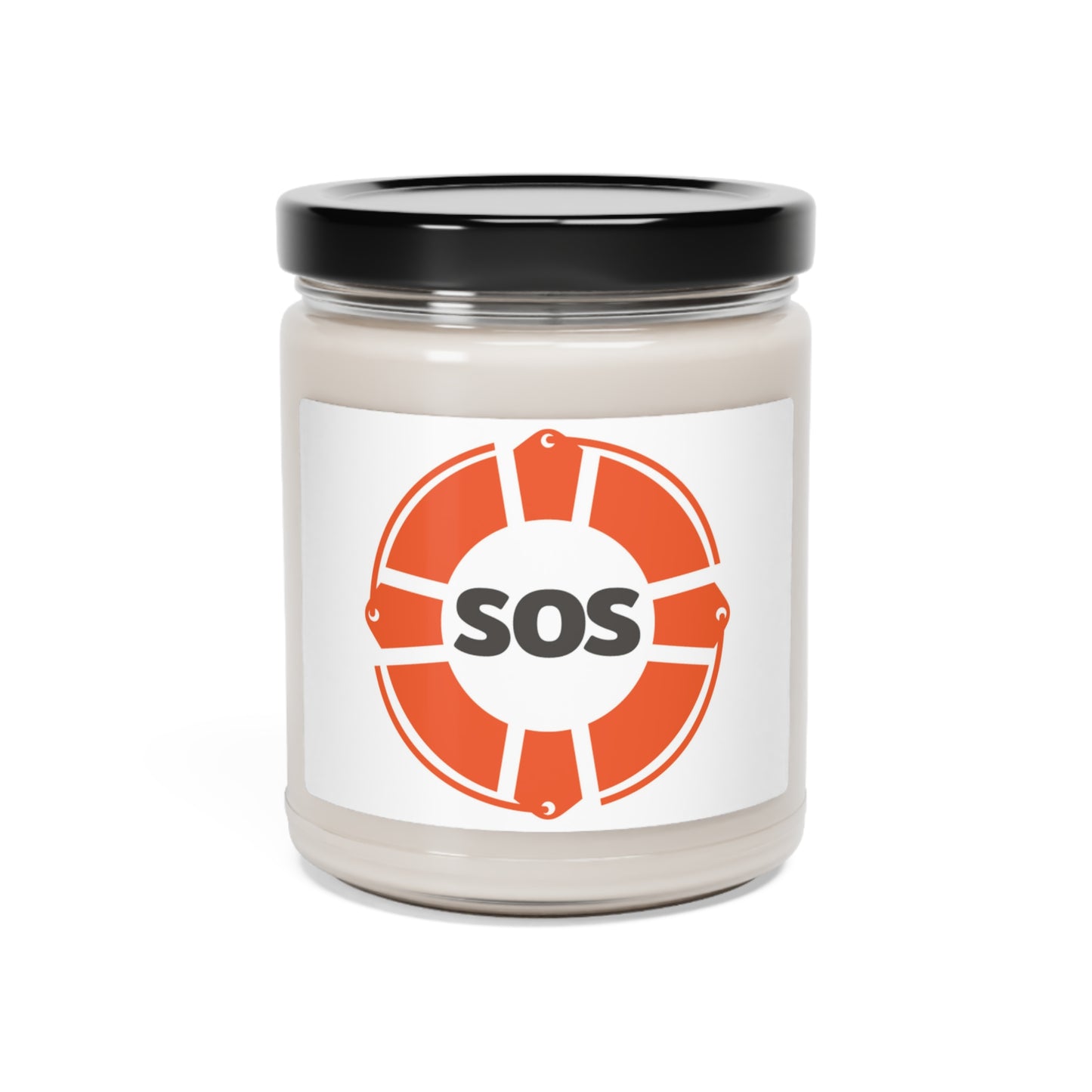 SOS logo Scented Soy Candle, 9oz