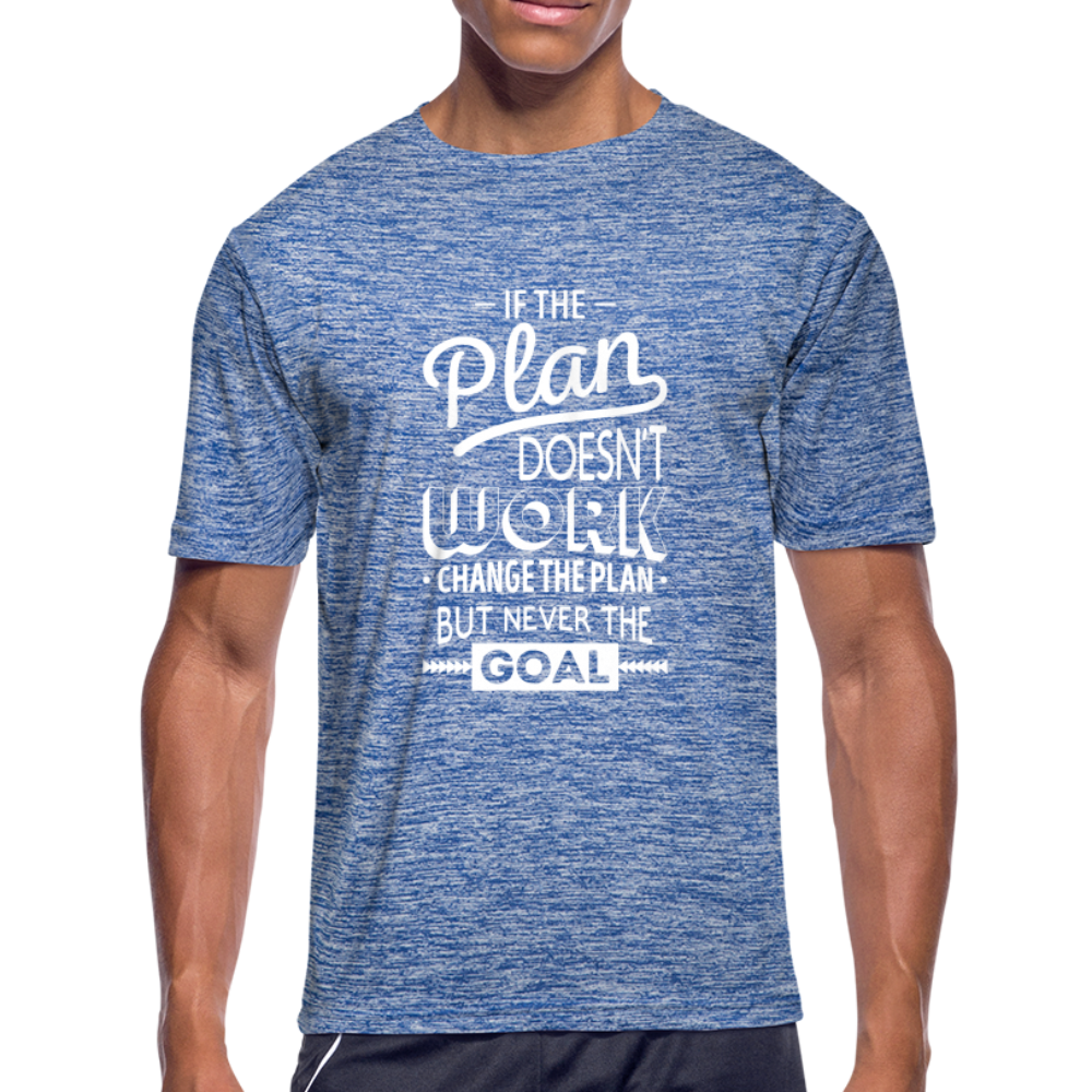 Men’s Moisture Wicking Performance T-Shirt - heather blue