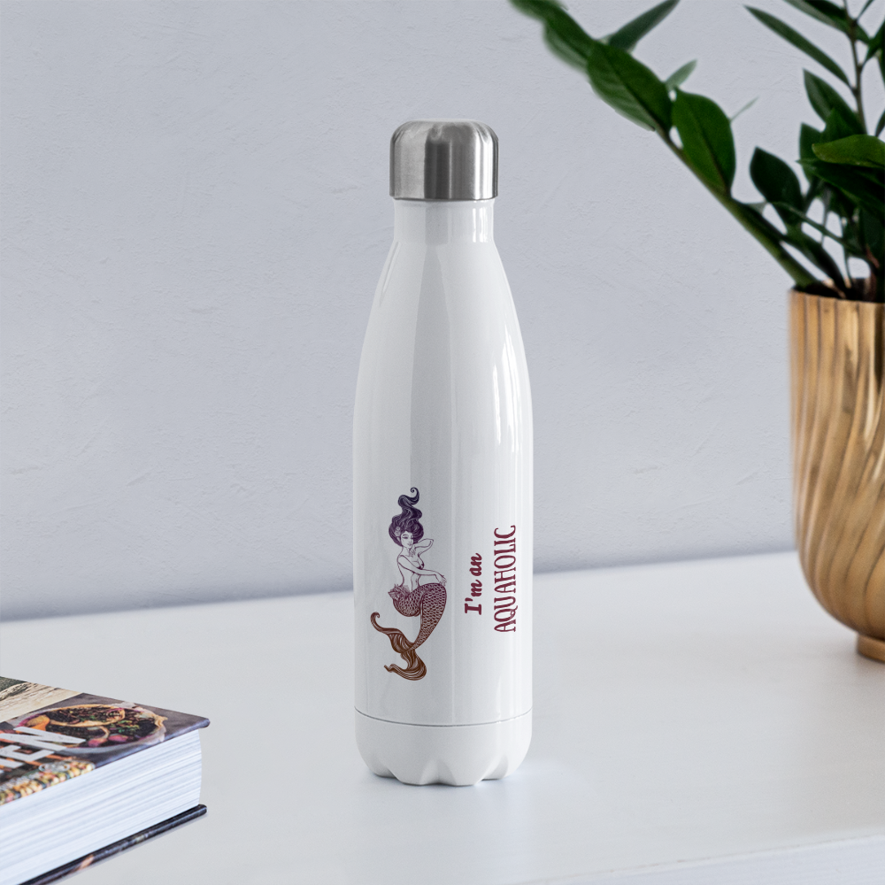Insulated Stainless Steel Water Bottle - white