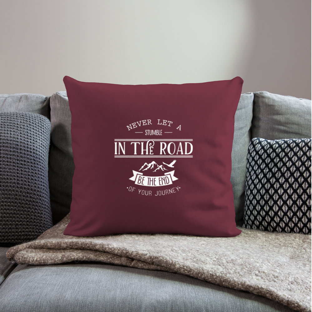 Throw Pillow Cover 18” x 18” - burgundy