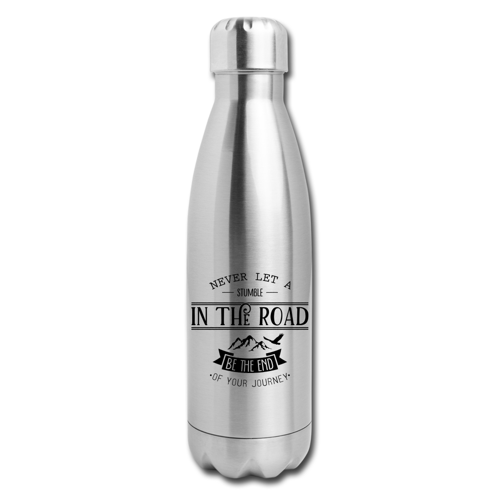 Insulated Stainless Steel Water Bottle - silver