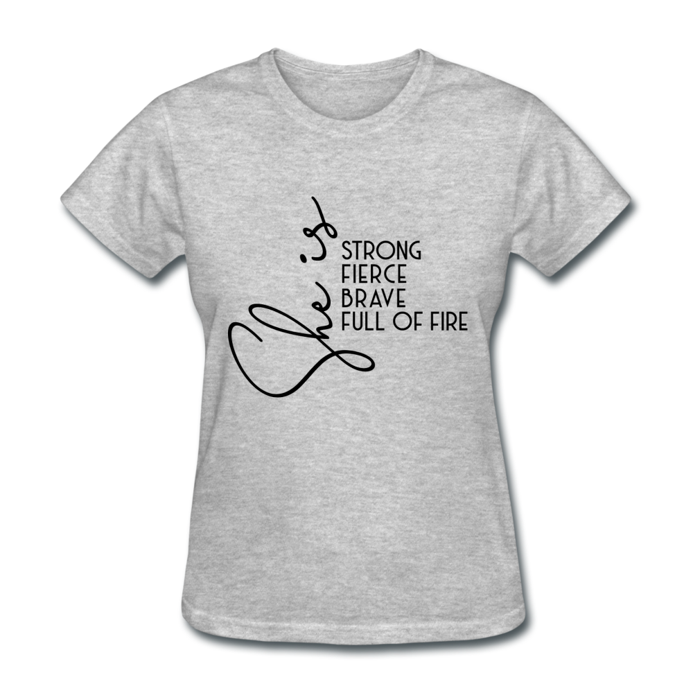 She is Strong Women's T-Shirt - heather gray