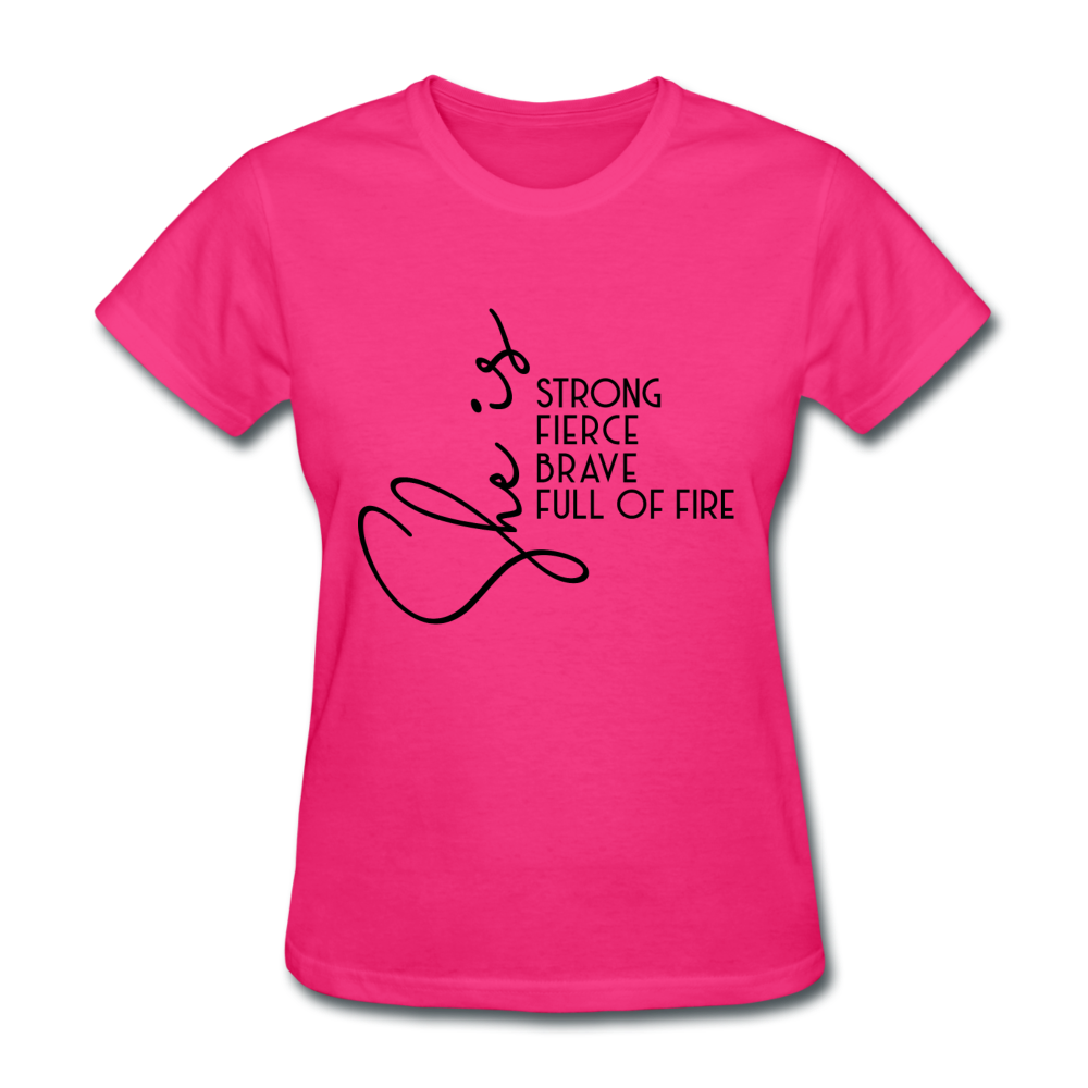 She is Strong Women's T-Shirt - fuchsia