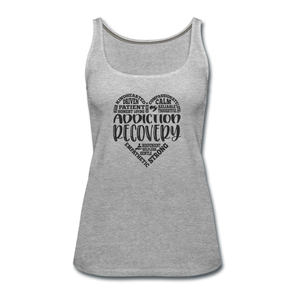 Addiction Recovery Women’s Premium Tank Top - heather gray