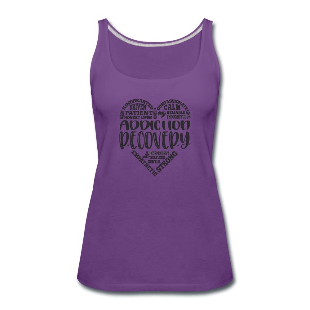 Addiction Recovery Women’s Premium Tank Top - purple