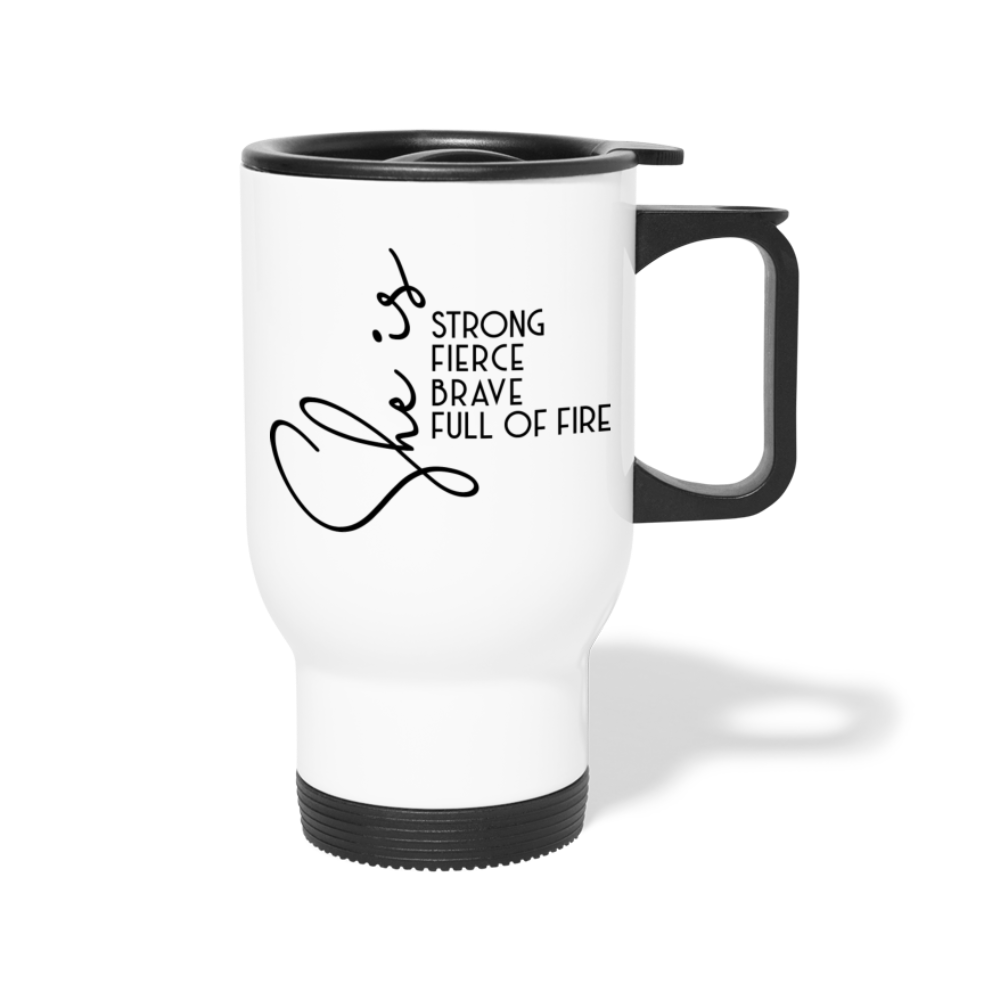She is Travel Mug - white