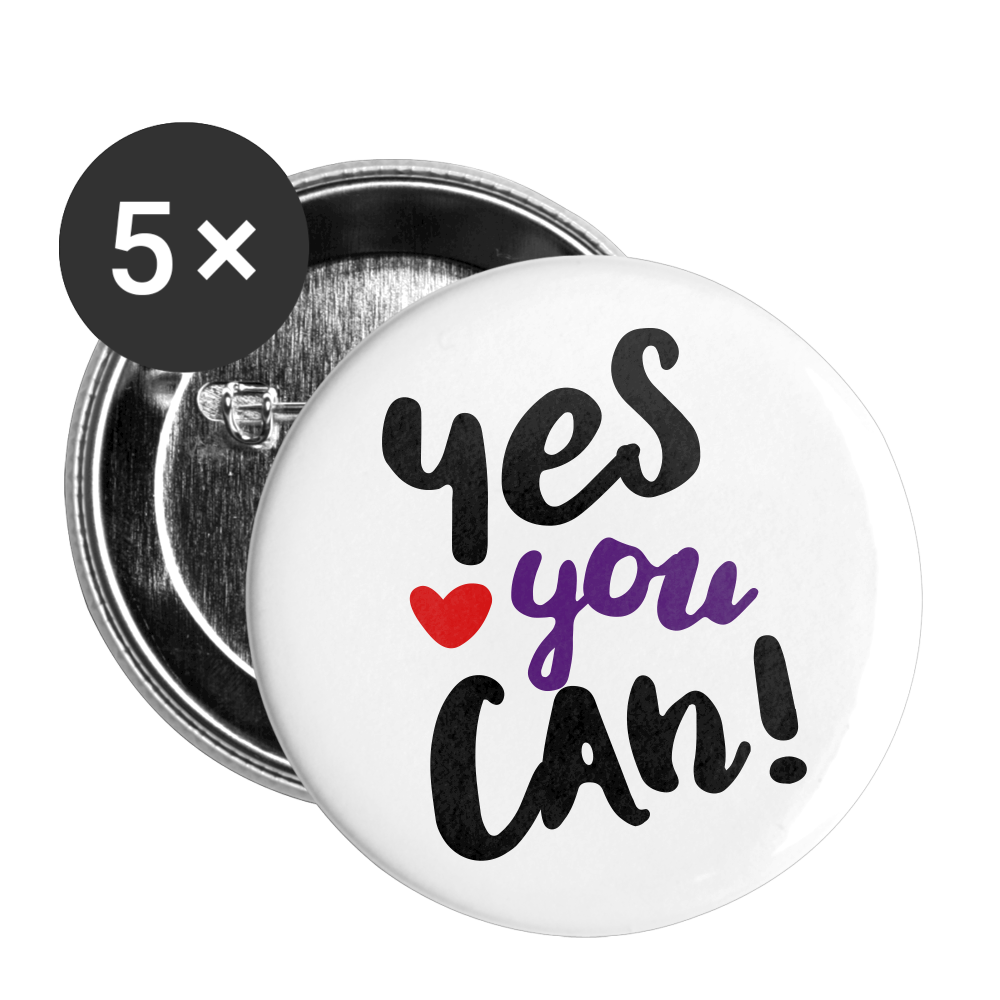 Buttons large 2.2'' (5-pack) - white