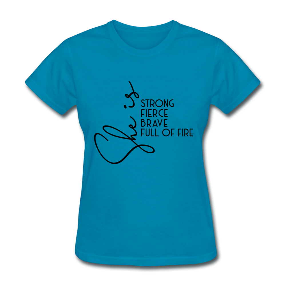 She is Strong Women's T-Shirt - turquoise