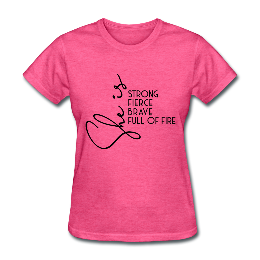 She is Strong Women's T-Shirt - heather pink