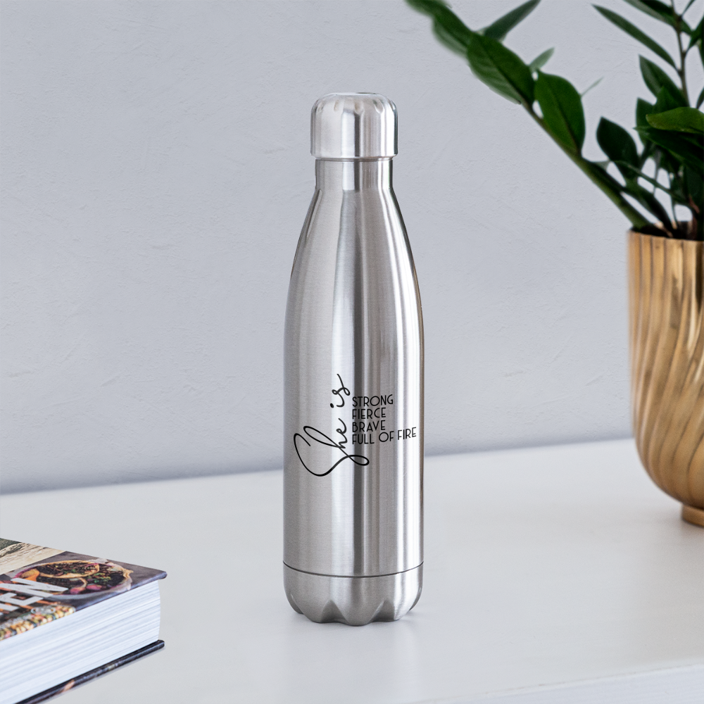 She is Insulated Stainless Steel Water Bottle - silver