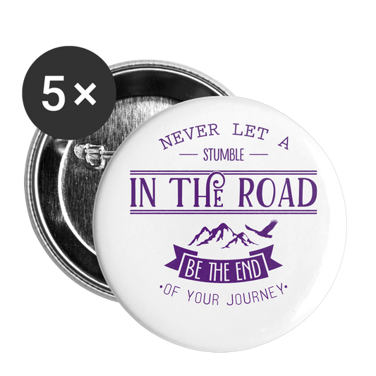 Buttons large 2.2'' (5-pack) - white