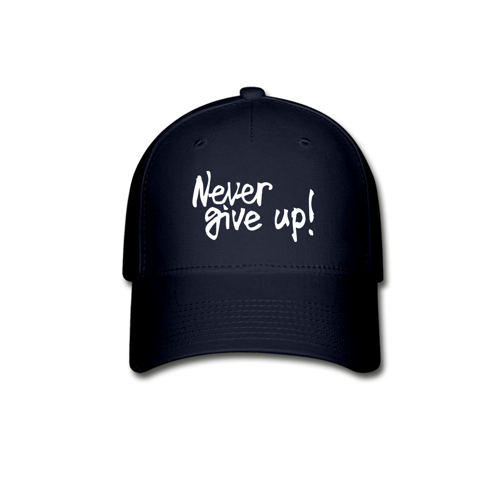 Never Give Up Baseball Cap - navy
